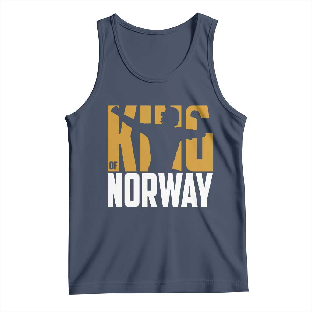 King Of Norway Football Tank Top Proud Norwegian Supporter Fan TS12 Navy Print Your Wear