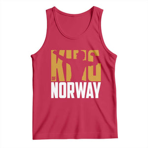 King Of Norway Football Tank Top Proud Norwegian Supporter Fan TS12 Red Print Your Wear