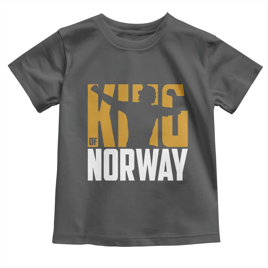 King Of Norway Football Toddler T Shirt Proud Norwegian Supporter Fan TS12 Dark Heather Print Your Wear