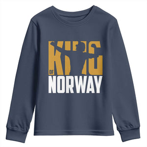 King Of Norway Football Youth Sweatshirt Proud Norwegian Supporter Fan TS12 Navy Print Your Wear