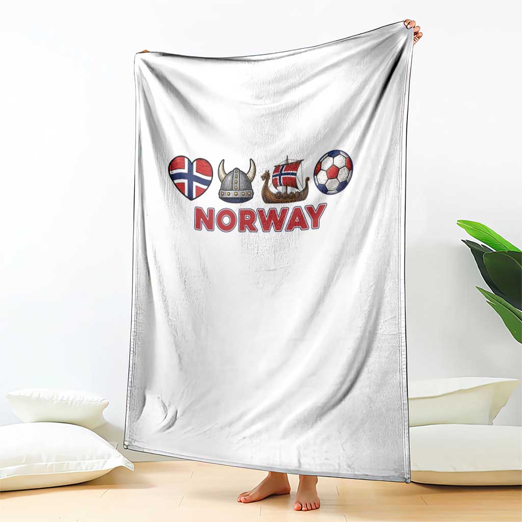 Norwegian Pride Throw Blanket Norway Soccer Football Supporter Gift TS12 Print Your Wear