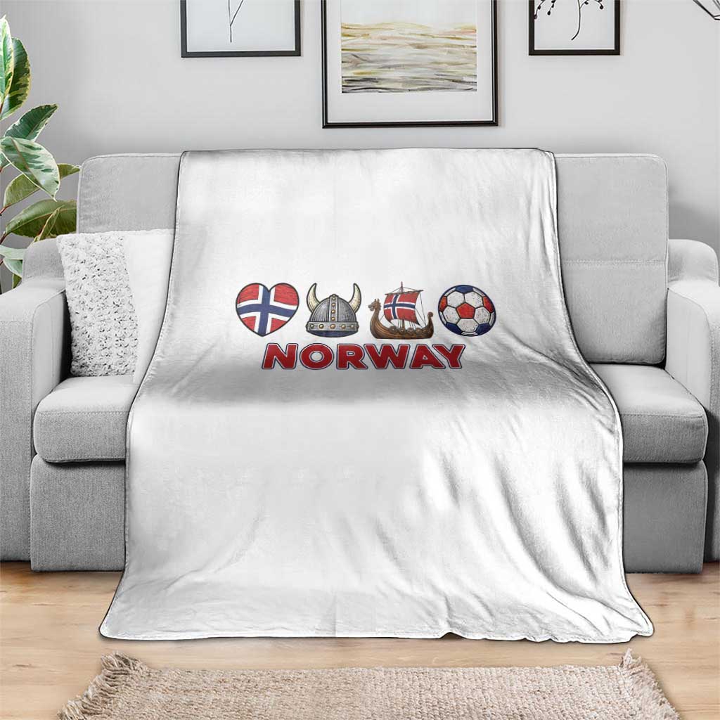 Norwegian Pride Throw Blanket Norway Soccer Football Supporter Gift TS12 Print Your Wear