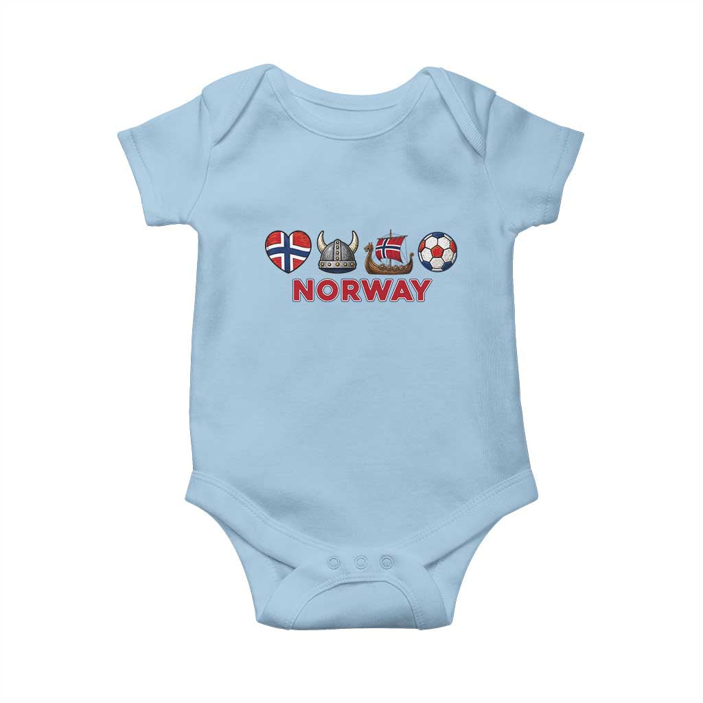 Norwegian Pride Baby Onesie Norway Soccer Football Supporter Gift TS12 Light Blue Print Your Wear