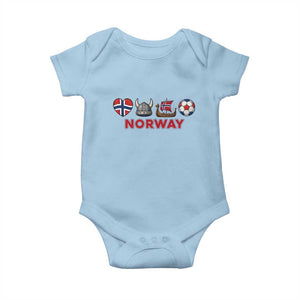Norwegian Pride Baby Onesie Norway Soccer Football Supporter Gift TS12 Light Blue Print Your Wear