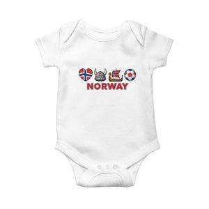Norwegian Pride Baby Onesie Norway Soccer Football Supporter Gift TS12 White Print Your Wear