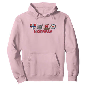 Norwegian Pride Hoodie Norway Soccer Football Supporter Gift TS12 Light Pink Print Your Wear