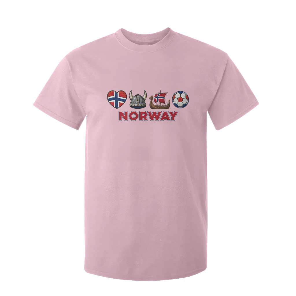 Norwegian Pride T Shirt For Kid Norway Soccer Football Supporter Gift TS12 Light Pink Print Your Wear