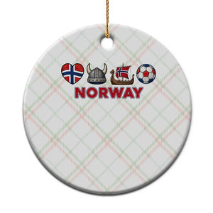 Norwegian Pride Ceramic Ornament Norway Soccer Football Supporter Gift TS12 1pc Christmas Plaid Print Your Wear