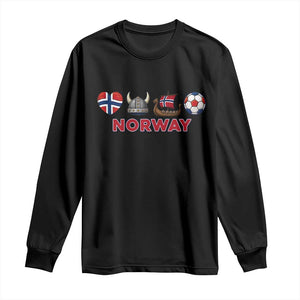 Norwegian Pride Long Sleeve Shirt Norway Soccer Football Supporter Gift TS12 Black Print Your Wear