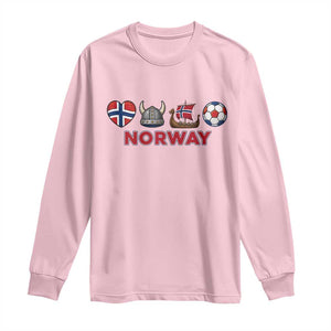 Norwegian Pride Long Sleeve Shirt Norway Soccer Football Supporter Gift TS12 Light Pink Print Your Wear