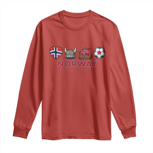Norwegian Pride Long Sleeve Shirt Norway Soccer Football Supporter Gift TS12 Red Print Your Wear