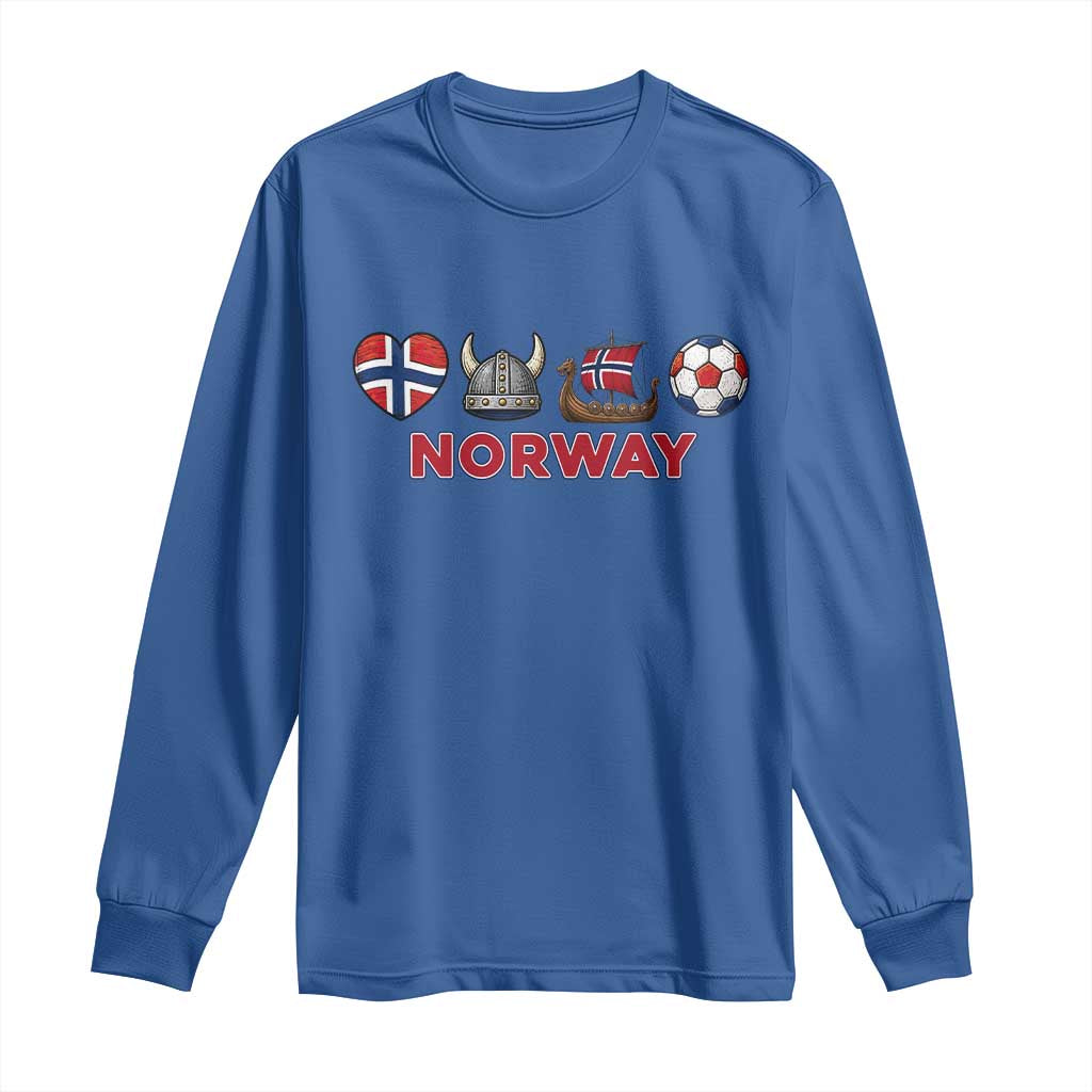 Norwegian Pride Long Sleeve Shirt Norway Soccer Football Supporter Gift TS12 Royal Blue Print Your Wear