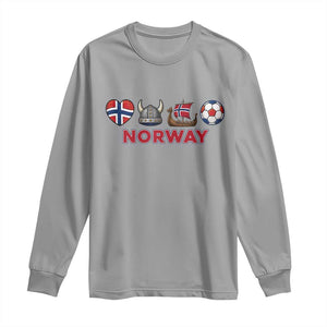 Norwegian Pride Long Sleeve Shirt Norway Soccer Football Supporter Gift TS12 Sport Gray Print Your Wear
