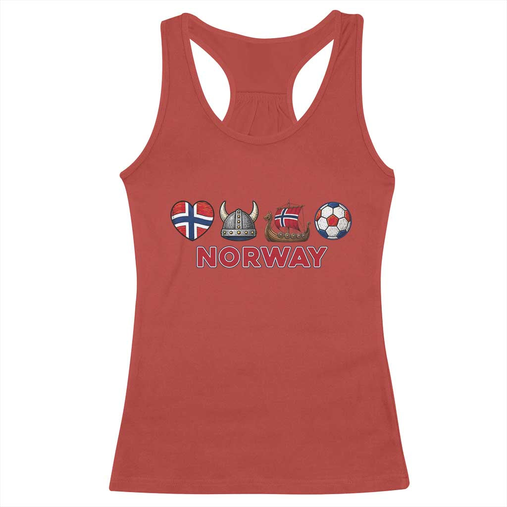 Norwegian Pride Racerback Tank Top Norway Soccer Football Supporter Gift TS12 Red Print Your Wear
