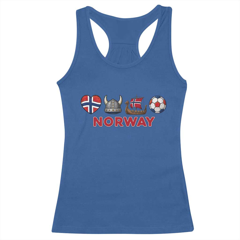 Norwegian Pride Racerback Tank Top Norway Soccer Football Supporter Gift TS12 Royal Blue Print Your Wear