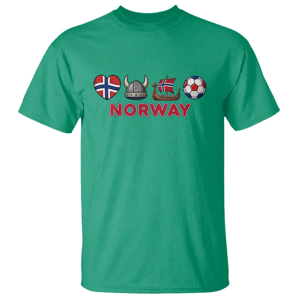 Norwegian Pride T Shirt Norway Soccer Football Supporter Gift TS12 Irish Green Print Your Wear