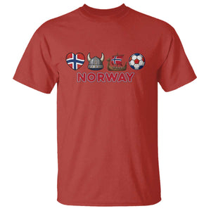 Norwegian Pride T Shirt Norway Soccer Football Supporter Gift TS12 Red Print Your Wear