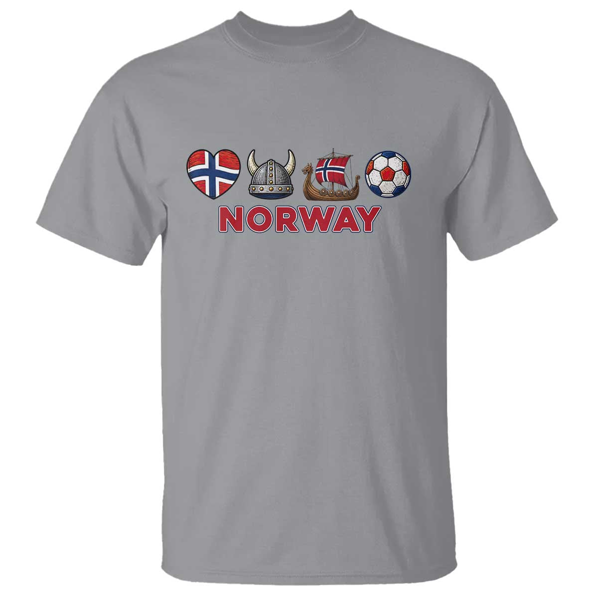 Norwegian Pride T Shirt Norway Soccer Football Supporter Gift TS12 Sport Gray Print Your Wear