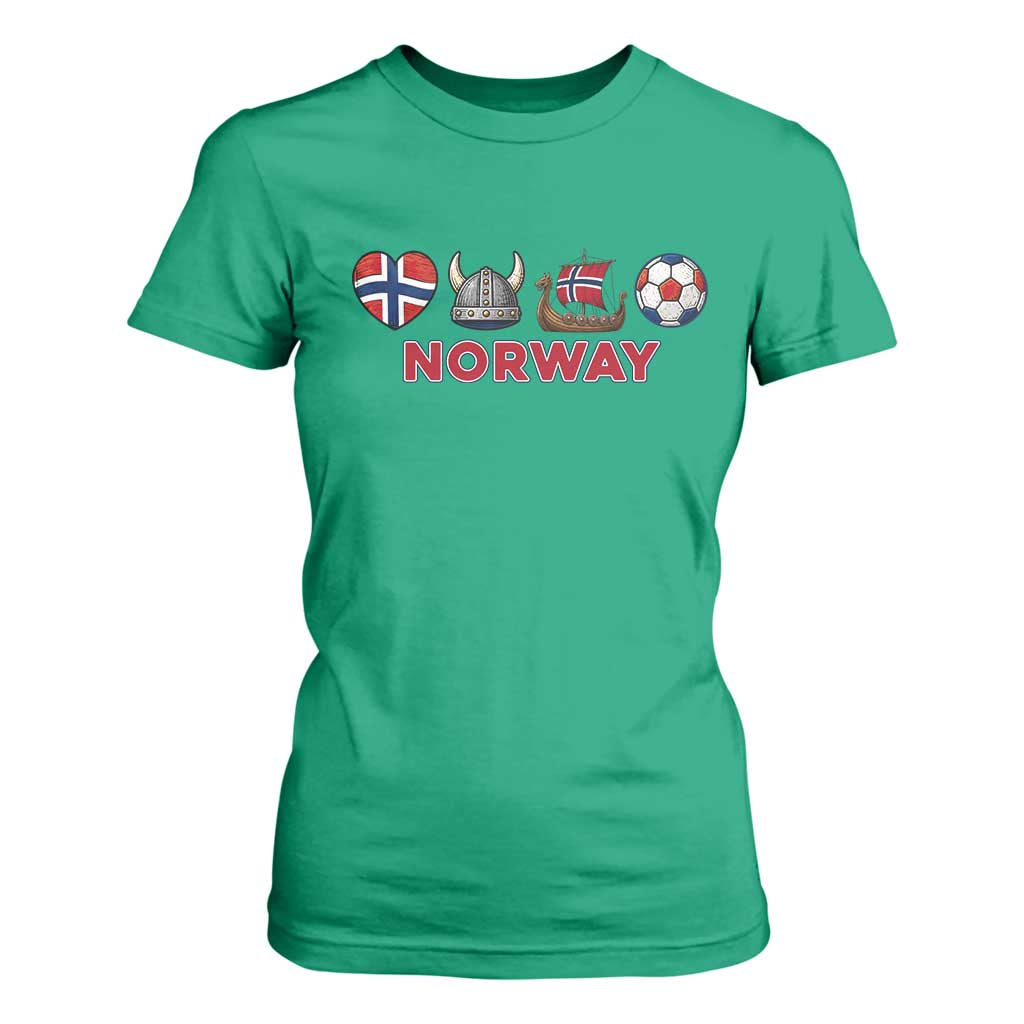Norwegian Pride T Shirt For Women Norway Soccer Football Supporter Gift TS12 Irish Green Print Your Wear
