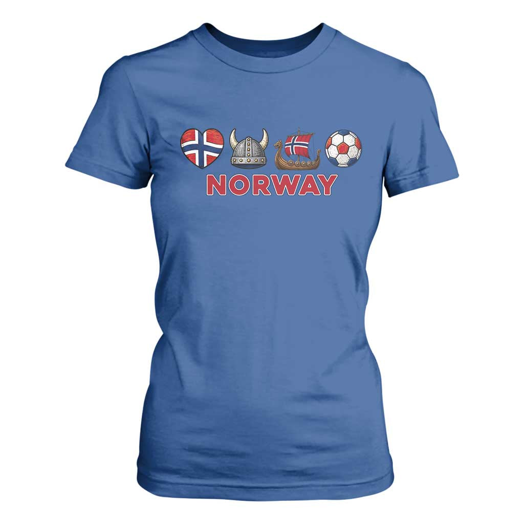 Norwegian Pride T Shirt For Women Norway Soccer Football Supporter Gift TS12 Royal Blue Print Your Wear