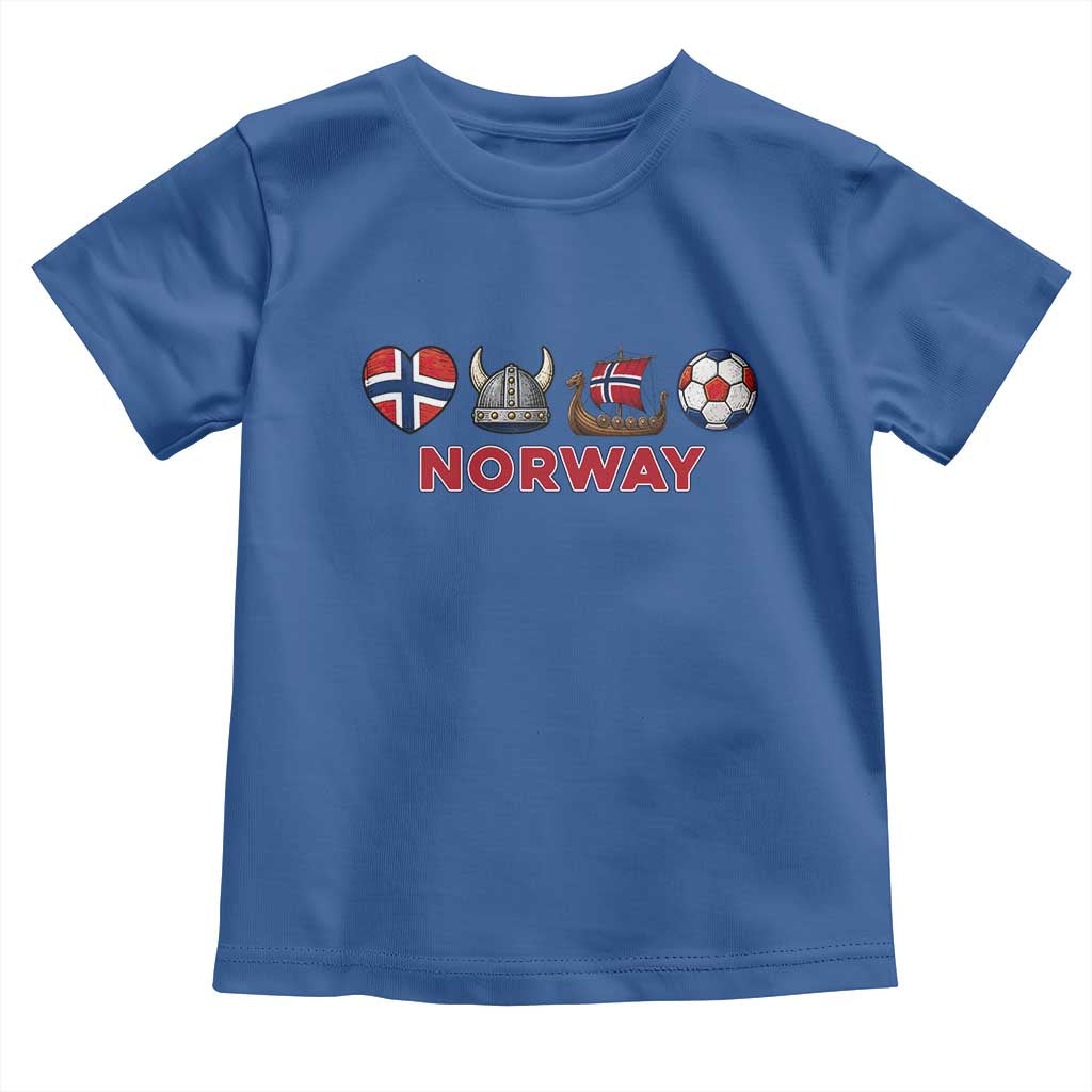 Norwegian Pride Toddler T Shirt Norway Soccer Football Supporter Gift TS12 Royal Blue Print Your Wear