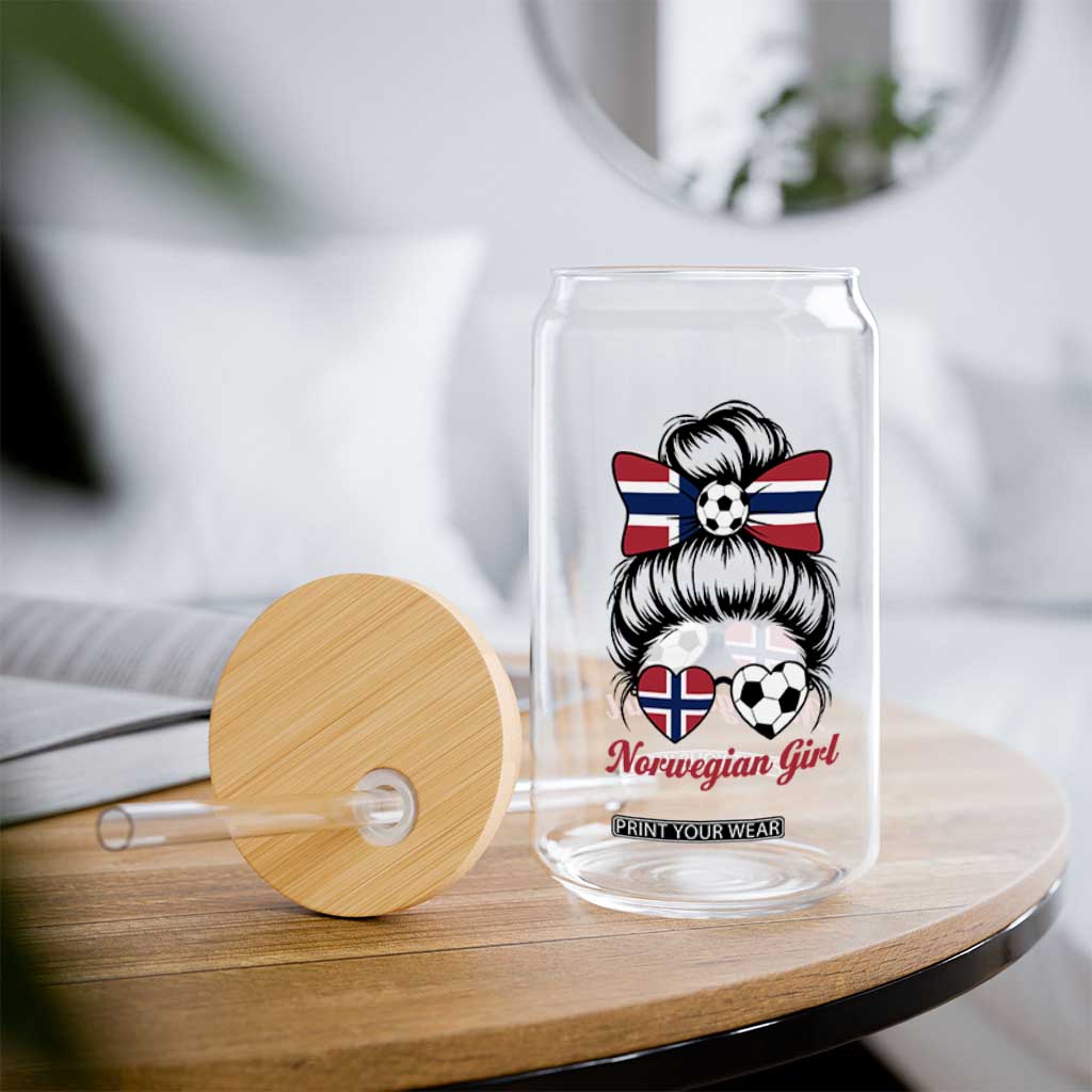 Norwegian Soccer Girl Glass Can Messy Bun Sunglasses Football Fan TS12 Print Your Wear