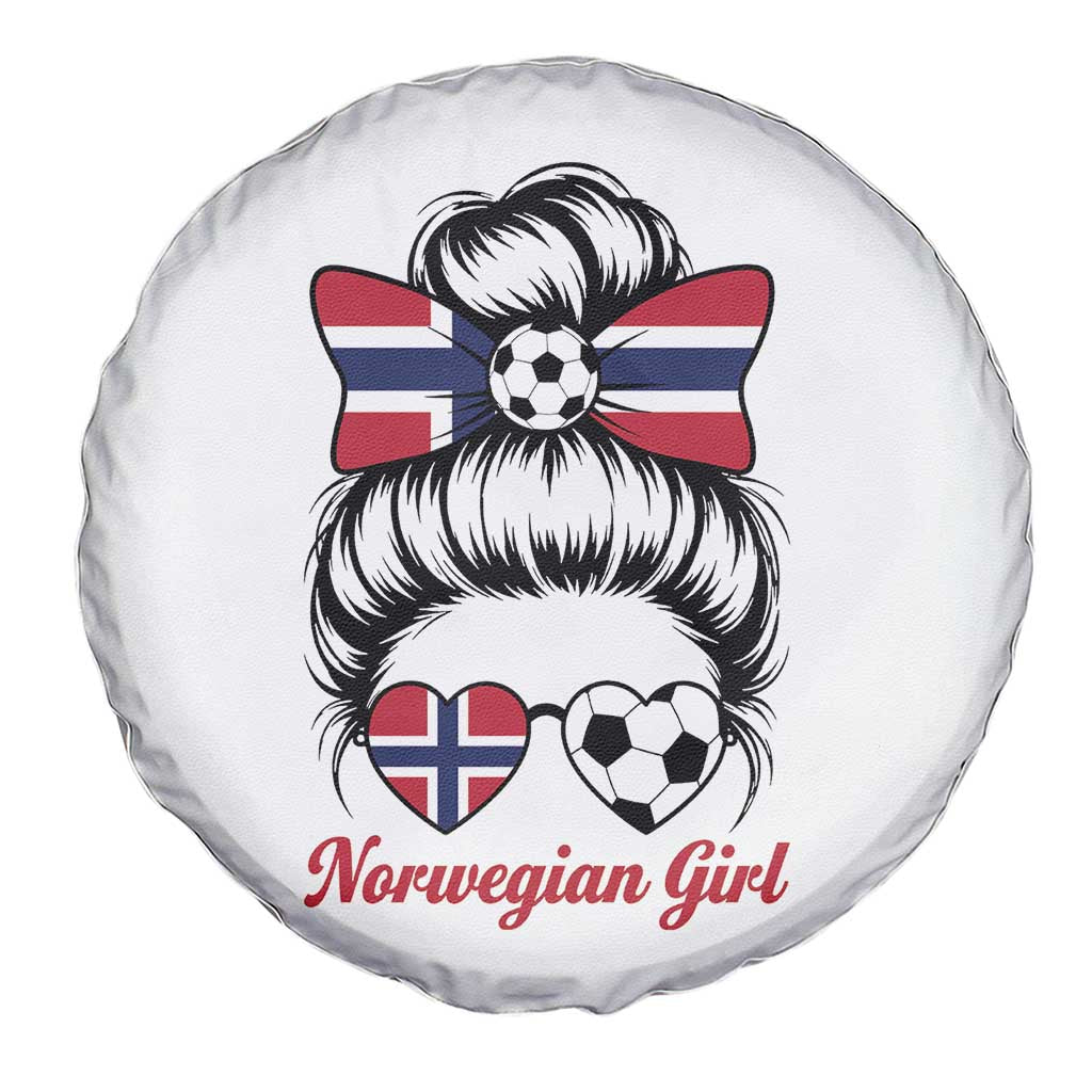Norwegian Soccer Girl Spare Tire Cover Messy Bun Sunglasses Football Fan TS12 Print Your Wear