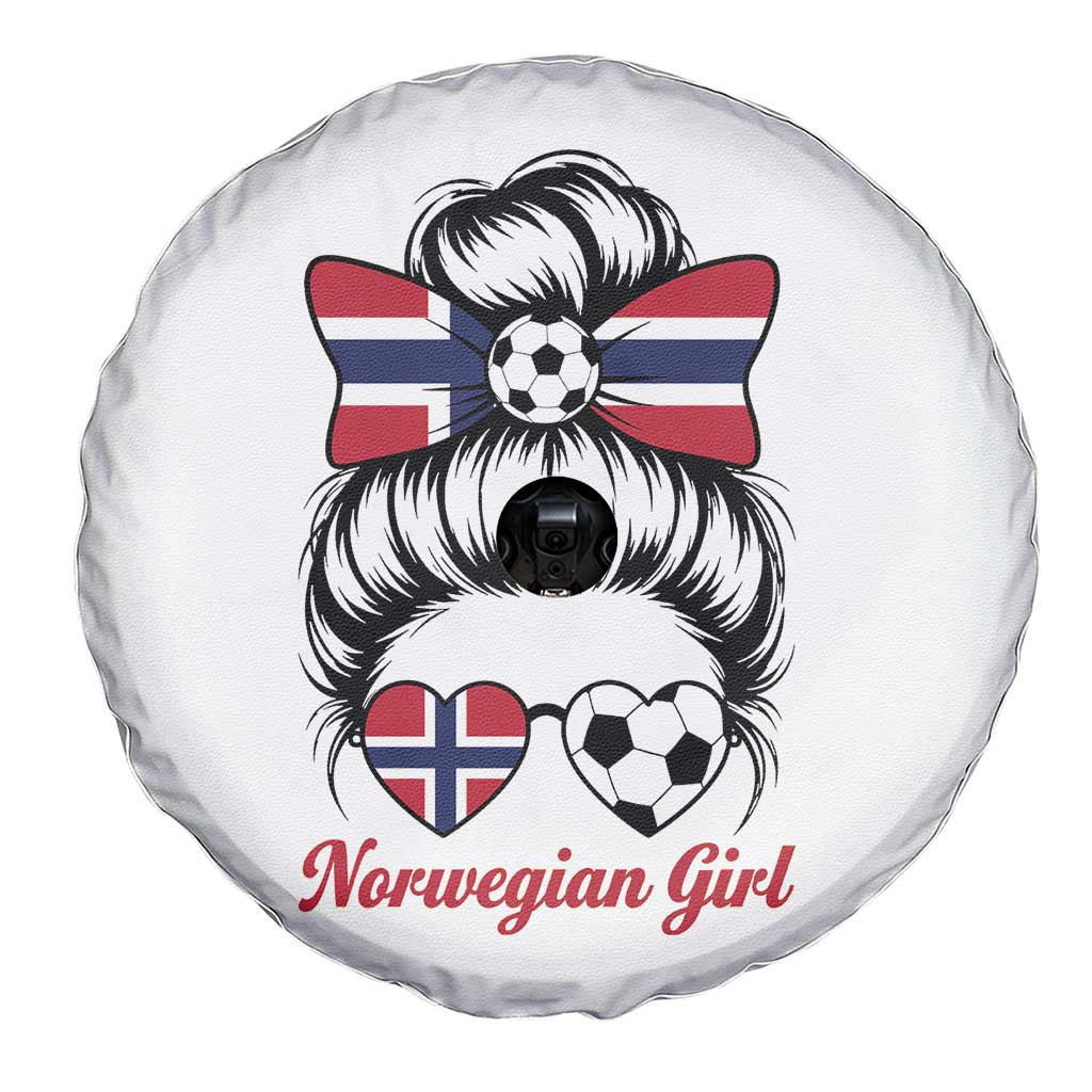 Norwegian Soccer Girl Spare Tire Cover Messy Bun Sunglasses Football Fan TS12 Print Your Wear