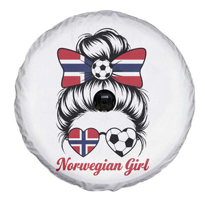 Norwegian Soccer Girl Spare Tire Cover Messy Bun Sunglasses Football Fan TS12 Print Your Wear