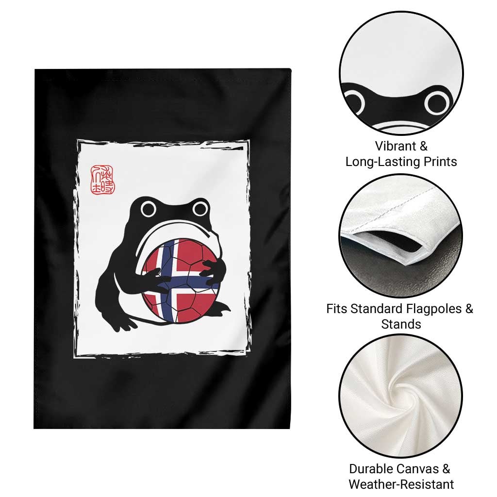 Grumpy Frog Norway Soccer Fan Garden Flag Japanese Style Match Day TS12 Print Your Wear