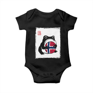 Grumpy Frog Norway Soccer Fan Baby Onesie Japanese Style Match Day TS12 Black Print Your Wear