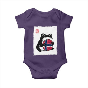 Grumpy Frog Norway Soccer Fan Baby Onesie Japanese Style Match Day TS12 Purple Print Your Wear