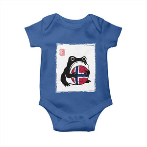 Grumpy Frog Norway Soccer Fan Baby Onesie Japanese Style Match Day TS12 Royal Blue Print Your Wear