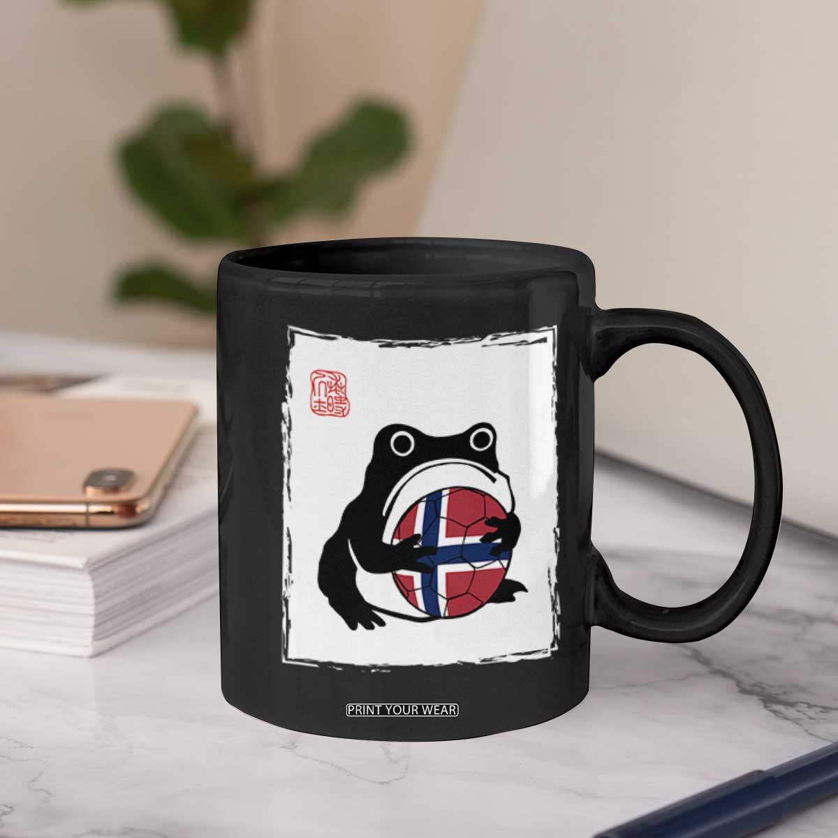 Grumpy Frog Norway Soccer Fan Coffee Mug Japanese Style Match Day TS12 Print Your Wear