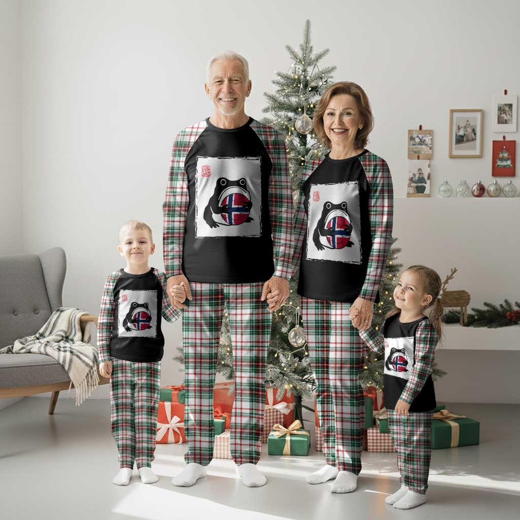 Grumpy Frog Norway Soccer Fan Plaid Pajama Set Japanese Style Match Day TS12 Christmas Plaid Print Your Wear