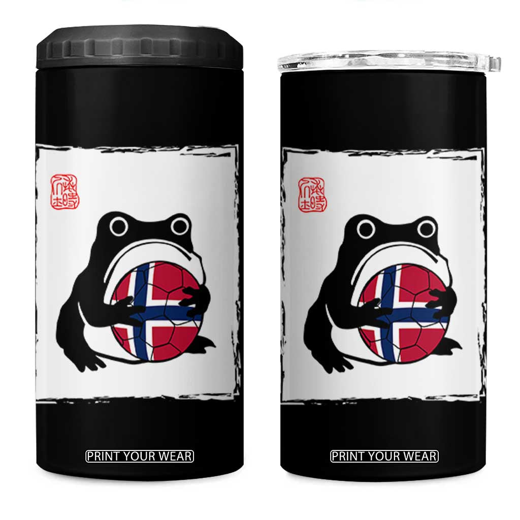 Grumpy Frog Norway Soccer Fan 4 in 1 Can Cooler Tumbler Japanese Style Match Day TS12 One Size: 16 oz Black Print Your Wear