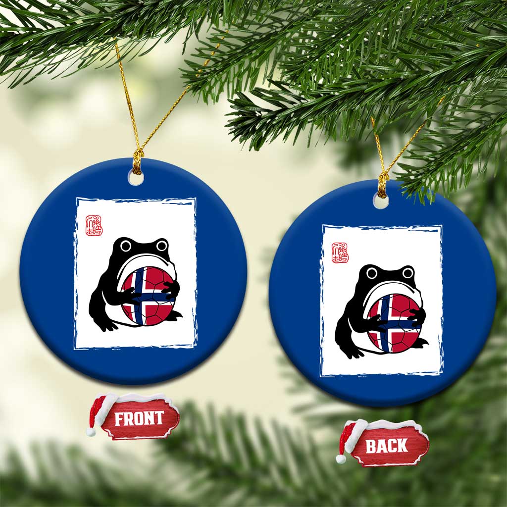 Grumpy Frog Norway Soccer Fan Ceramic Ornament Japanese Style Match Day TS12 1pc Blue Print Your Wear
