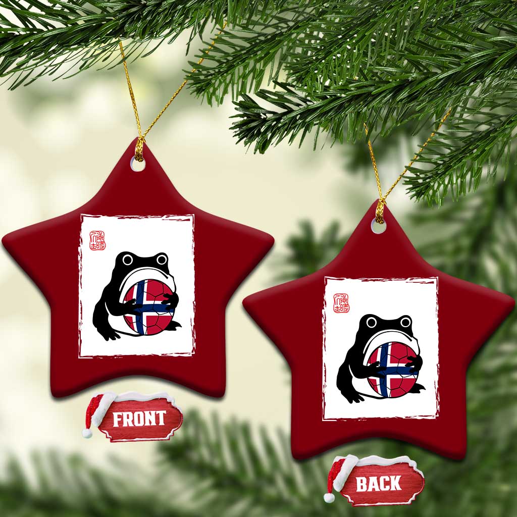 Grumpy Frog Norway Soccer Fan Ceramic Ornament Japanese Style Match Day TS12 Print Your Wear