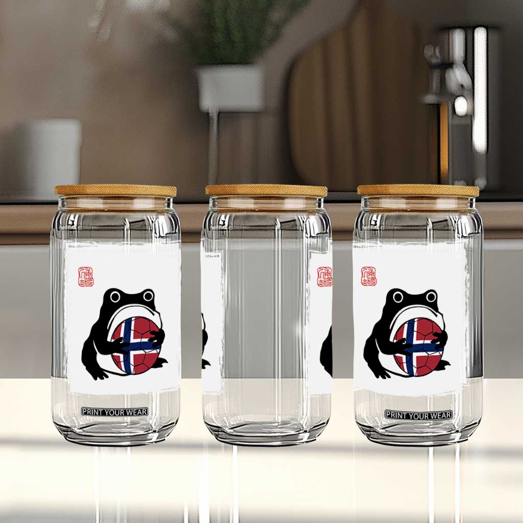 Grumpy Frog Norway Soccer Fan Glass Can Japanese Style Match Day TS12 Print Your Wear