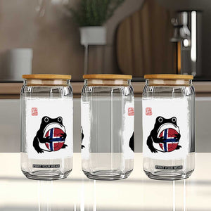 Grumpy Frog Norway Soccer Fan Glass Can Japanese Style Match Day TS12 Print Your Wear