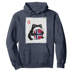 Grumpy Frog Norway Soccer Fan Hoodie Japanese Style Match Day TS12 Navy Print Your Wear