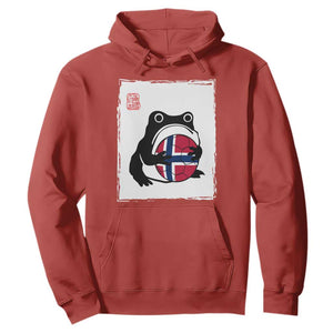 Grumpy Frog Norway Soccer Fan Hoodie Japanese Style Match Day TS12 Red Print Your Wear