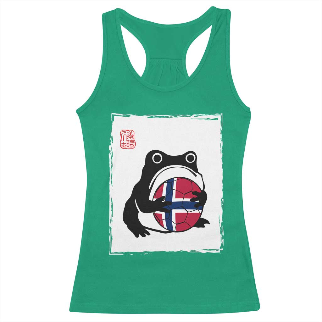 Grumpy Frog Norway Soccer Fan Racerback Tank Top Japanese Style Match Day TS12 Irish Green Print Your Wear