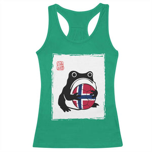 Grumpy Frog Norway Soccer Fan Racerback Tank Top Japanese Style Match Day TS12 Irish Green Print Your Wear