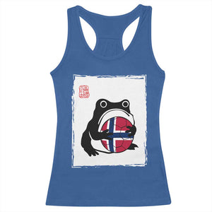 Grumpy Frog Norway Soccer Fan Racerback Tank Top Japanese Style Match Day TS12 Royal Blue Print Your Wear