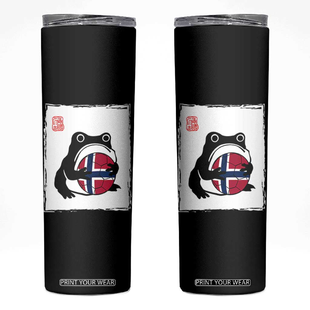 Grumpy Frog Norway Soccer Fan Skinny Tumbler Japanese Style Match Day TS12 Black Print Your Wear
