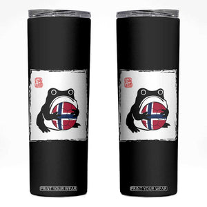 Grumpy Frog Norway Soccer Fan Skinny Tumbler Japanese Style Match Day TS12 Black Print Your Wear