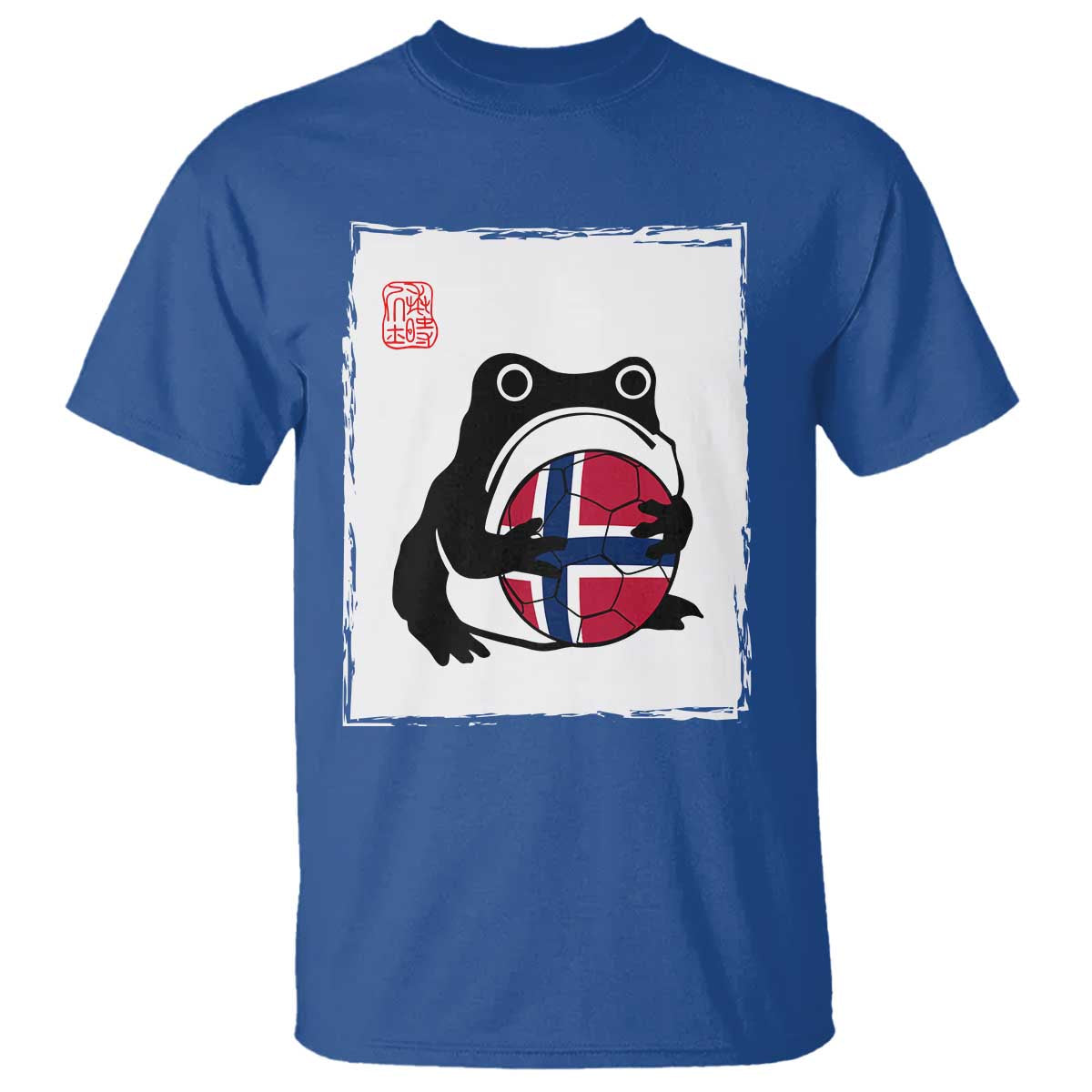 Grumpy Frog Norway Soccer Fan T Shirt Japanese Style Match Day TS12 Royal Blue Print Your Wear