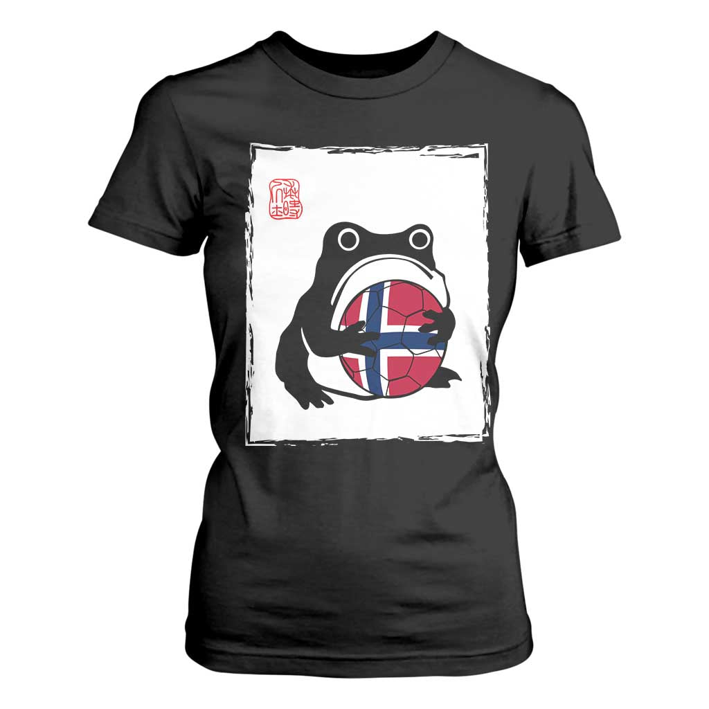 Grumpy Frog Norway Soccer Fan T Shirt For Women Japanese Style Match Day TS12 Black Print Your Wear