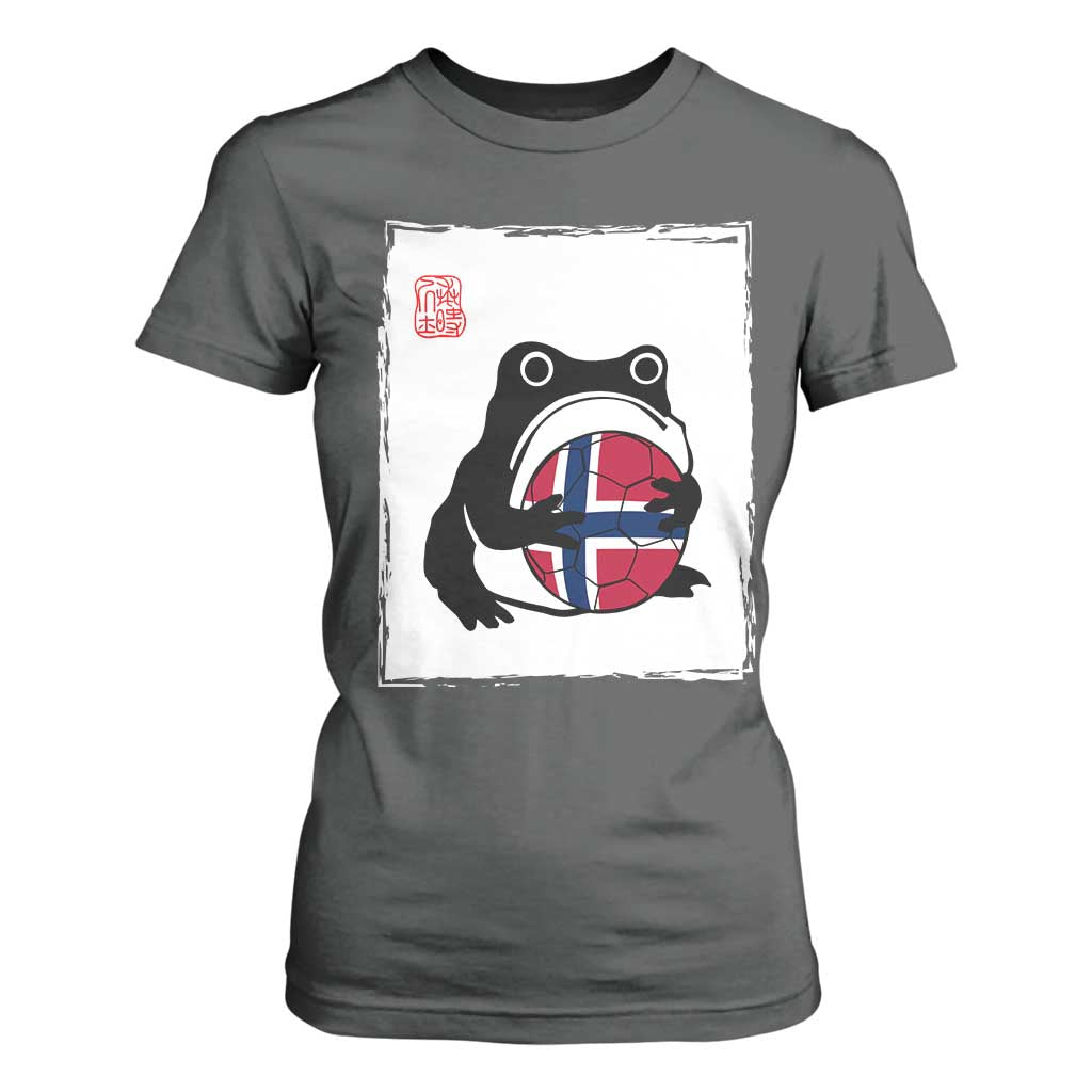 Grumpy Frog Norway Soccer Fan T Shirt For Women Japanese Style Match Day TS12 Dark Heather Print Your Wear